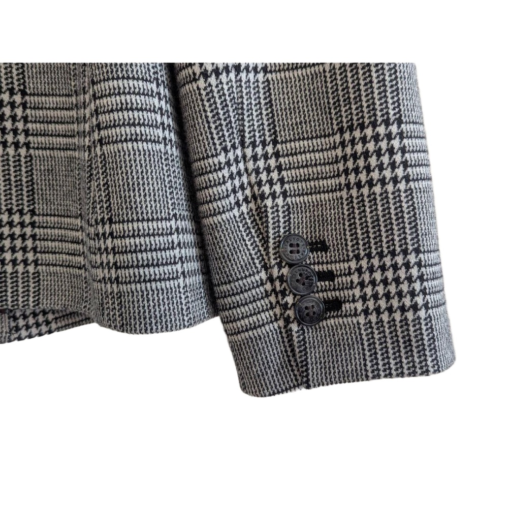 Talbots Houndstooth Blazer Women's 8 Black White Tailored Office Jacket Classic - Picture 10 of 16